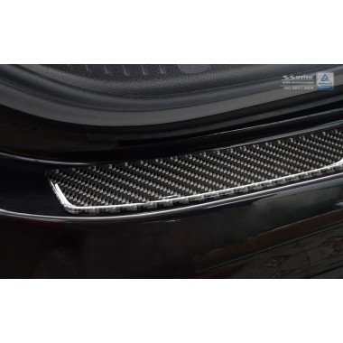Накладка на задний бампер (карбон) Mercedes E class W213 Sedan (2016-) бренд –  главное фото